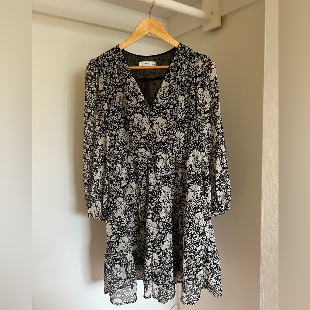 FLORAL B&W DRESS